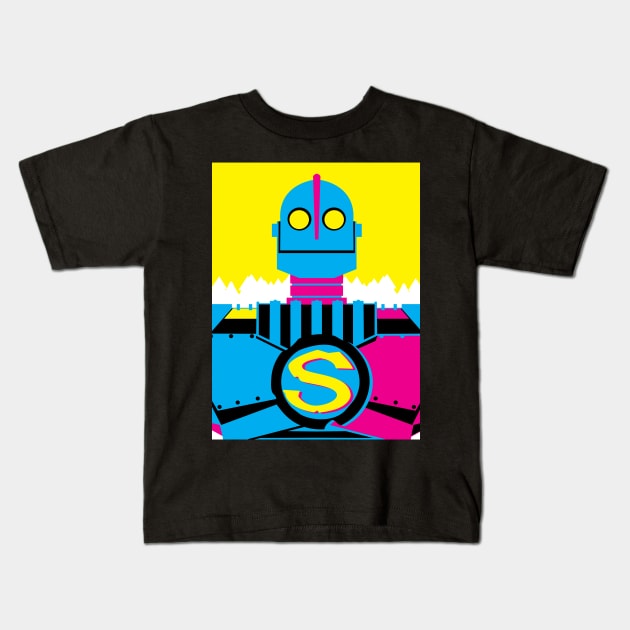 The Iron Giant - CMYK Kids T-Shirt by graylions